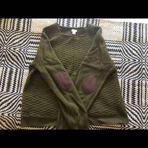 J Crew Wool Sweater with Elbow Patches